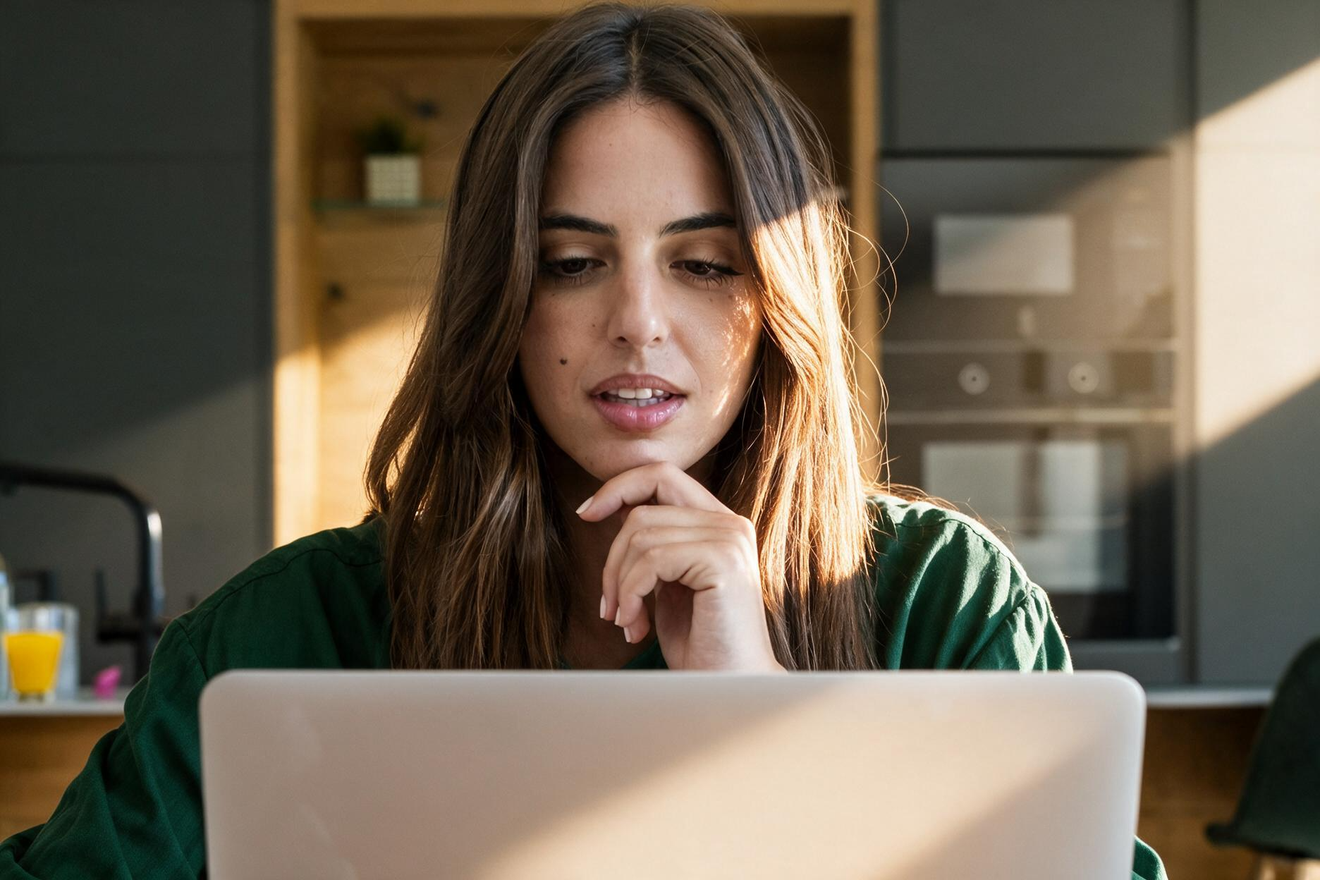 Klog person overvejer, hvor meget data hun skal gemme i HubSpot
